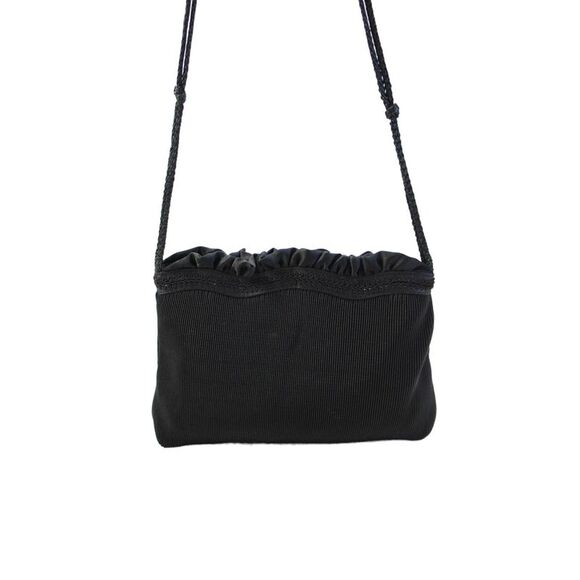 La Regale Handbags - La Regale Womens Ribbed Convertible Shoulder Bag Black